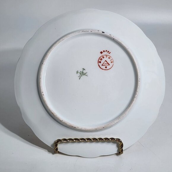 Vintage Nervi Decorative Plate Hand Painted Floral Design Red Black Gold Accents - Picture 8 of 11